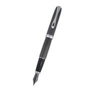Stilou Excellence A2, cu penita M, din otel inoxidabil - Guilloche Black Chrome