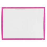Tabla NOBO Joy, plastic, 43x58.5 cm, magnetica, include marker, burete si magneti, alb, rama roz