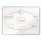 Tabla NOBO Premium Plus, otel lacuit, 120x90 cm, magnetica, include marker si tavita, alb