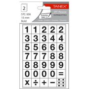 Etichete autoadezive cu cifre, 0-9, 2 folii/set, 20mm regular