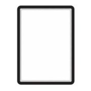 Buzunar magnetic pentru documente A4, cu rama color, 2 buc/set, DJOIS - rama neagra