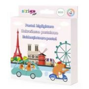 Set 4 markere Strigo, pastel, 1-5 mm, rezistent la apa, multicolor