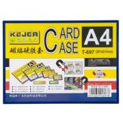 Buzunar magnetic A4, transparent, din ABS+PVC, margine albastra