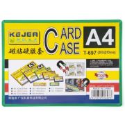 Buzunar magnetic A4, transparent, din ABS+PVC, margine verde