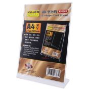 Display plastic pentru pliante, forma L, A4 - portrait (210 x 297mm), transparent