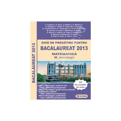 Bac 2013. Ghid de pregatire pentru Bacalaureat 2013 Matematica (M) Profil Tehnologic (55 de modele de teste)