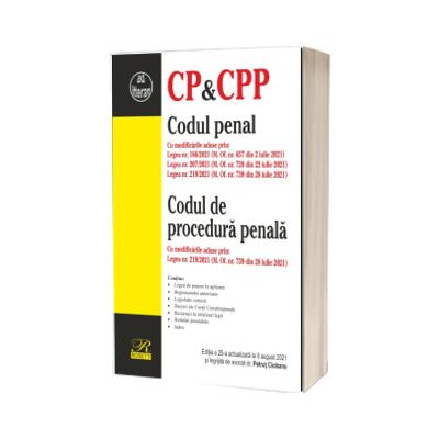 Codul penal. Codul de procedura penala, editia 2021, Petrut Ciobanu, ROSETTI INTERNATIONAL