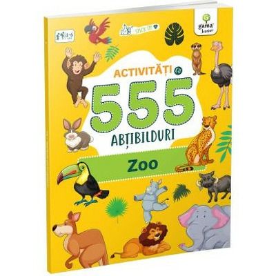 Activitati cu 555 abtibilduri - Zoo
