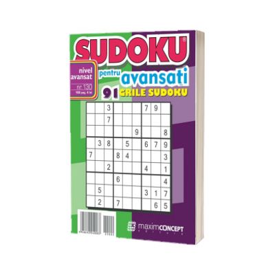 Sudoku pentru avansati. 91 grile sudoku. Numarul 130