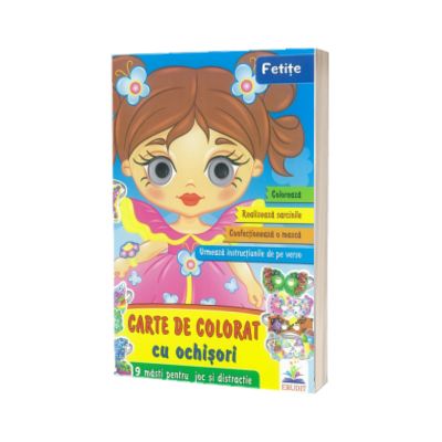 Fetite - Carte de colorat cu ochisori