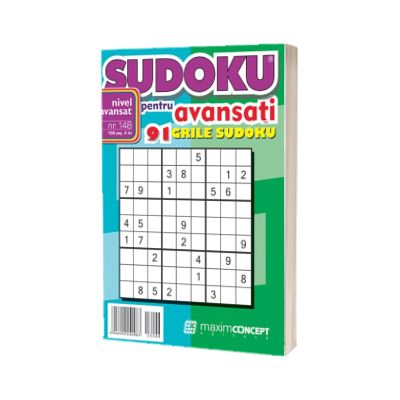 Sudoku pentru avansati. 91 grile sudoku. Numarul 148