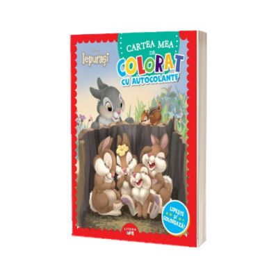 Disney Iepurasi. Cartea mea de colorat cu autocolante. Lipeste si coloreaza!