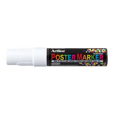 Marker pentru poster ARTLINE, corp plastic, varf rotund 6mm - alb