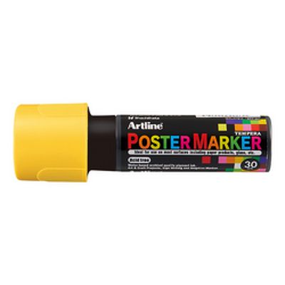 Marker pentru poster ARTLINE, corp plastic, varf tesit 30mm - galben