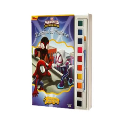Marvel. Paienjenelul si prietenii lui uimitori. Sa pictam cu Paienjenel. Carte de colorat cu pensula si acuarele