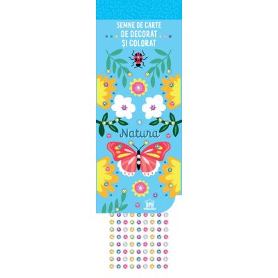 Semne de carte de colorat - Natura (cu strasuri)