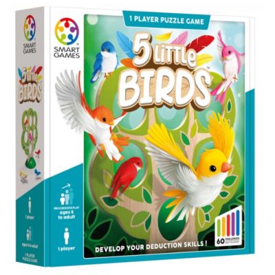 Smart Games - 5 Little Birds, joc de logica cu 60 de provocari, 5+ ani