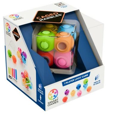 Smart Games - Caged Marbles, joc de logica cu 80 de provocari, 10+ ani, editie internationala