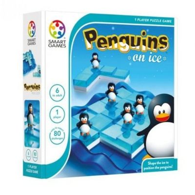 Smart Games - Penguins on Ice, joc de logica cu 100 de provocari, 6+ ani