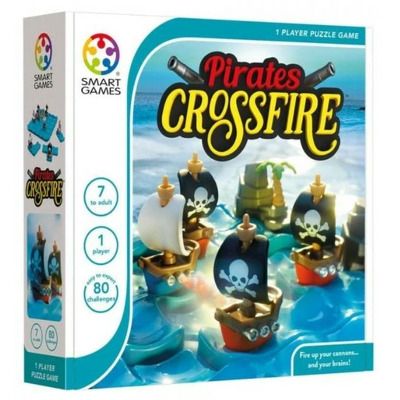 Smart Games - Pirates Crossfire, joc de logica cu 80 de provocari, 7+ ani