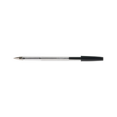 Pix transparent cu mina interschimbabila, varf 0. 7mm, Q-Connect - negru
