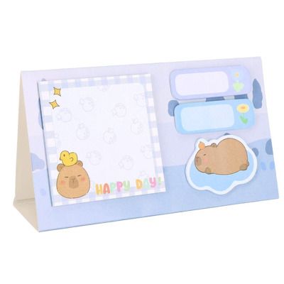 Notite adezive Strigo Capybara albastru pastel