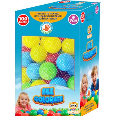 Set educativ 100 bile colorate (cutie) - 7cm