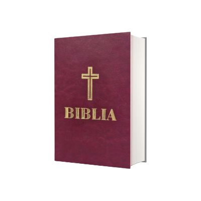 Biblia - format 053 grena cu fermoar si coperta din piele ecologica