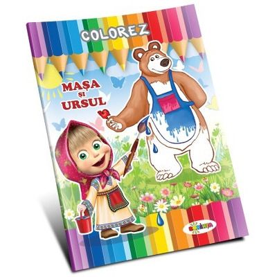 Citesc si colorez - Masa si ursul