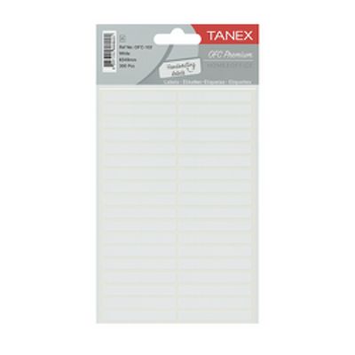 Etichete autoadezive, 6 x 49 mm, 380 buc/set, TANEX, alb