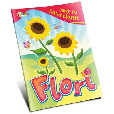 Flori. Carte cu autocolante
