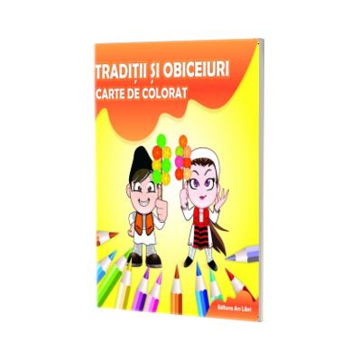 Traditii si obiceiuri. Carte de colorat