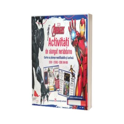 Marvel. Avengers. Activitati de alungat nerabdarea. Carte cu planse reutilizabile si carioca