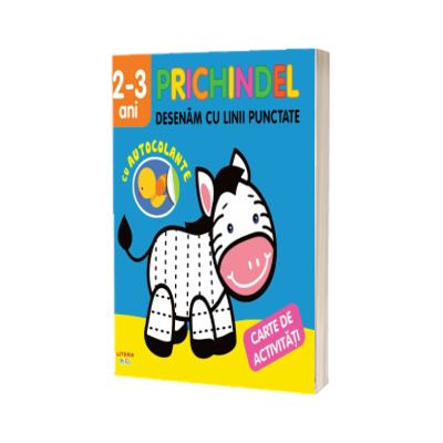 Prichindel. Desenam cu linii punctate. Carte de activitati cu autocolante (2-3 ani)