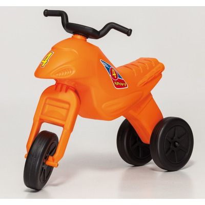 Motocicleta copii cu trei roti fara pedale mare culoarea portocaliu