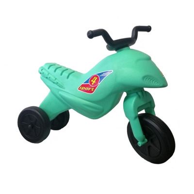 Motocicleta copii cu trei roti fara pedale mare culoarea turcoaz