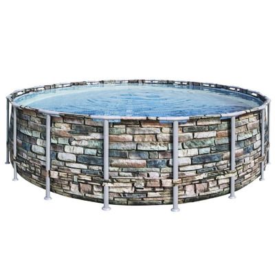 Piscina Bestway cu cadru otel, model Piatra, rotund, material TRITECH, 5.49 x 1.32 m cu accesorii
