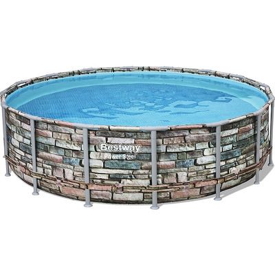 Piscina Bestway Power Steel rotunda cu cadru metalic, 4.27x1.22 m
