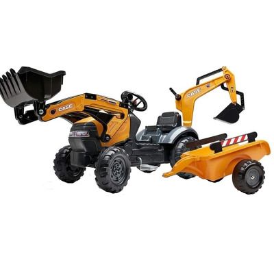 Tractor cu pedale pentru copii FALK 967N cu incarcator, excavator si siding