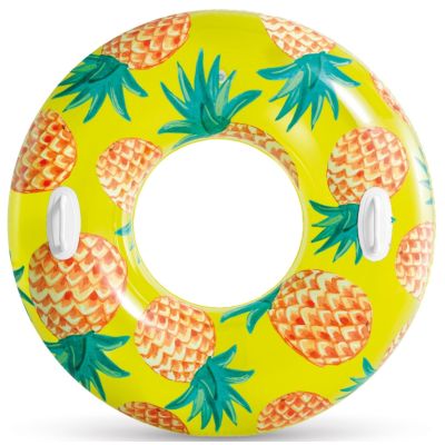 Colac colorat tropical cu imprimeu ananas