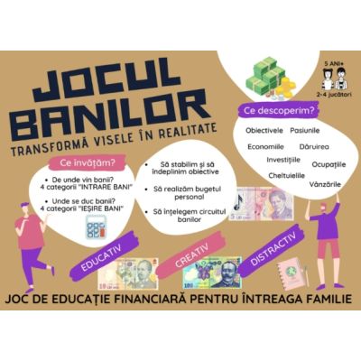 JOCUL BANILOR - Transforma visele in realitate - Primul joc romanesc (boardgame) de educatie financiara