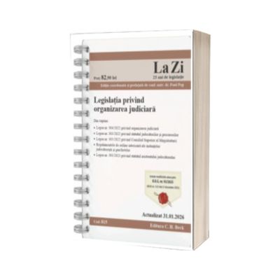 Legislatia privind organizarea judiciara. Cod 815. Actualizat la 31. 01. 2026