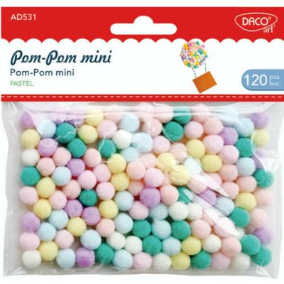 Set de pom-pom mini pastel