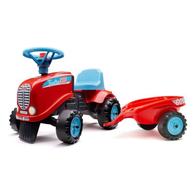 Tractor GO! cu remorca pentru copii rosu