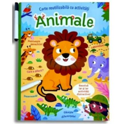 Animale. Carte reutilizabila cu activitati