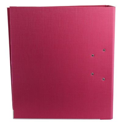 Biblioraft A4, plastifiat PP/paper, margine metalica, 75 mm, Classic - pink