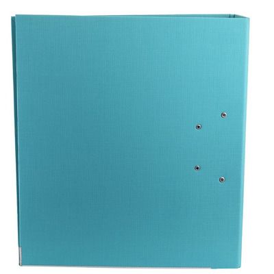 Biblioraft A4, plastifiat PP/paper, margine metalica, 75 mm, Classic - turcoaz