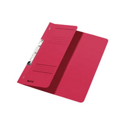 Dosar cu sina Leitz 1/2, carton, A4, incopciat, 170 coli, rosu