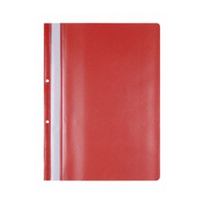 Dosar plastic PP cu sina, cu gauri, grosime 100/170 microni, rosu