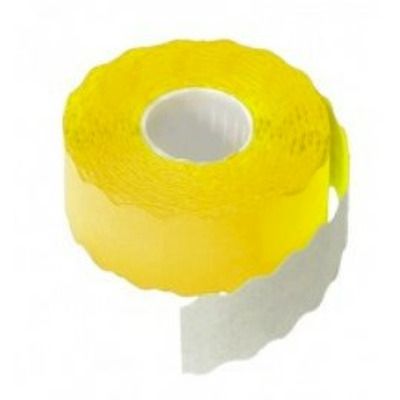 Etichete rola pret ondulate galbene 800 buc